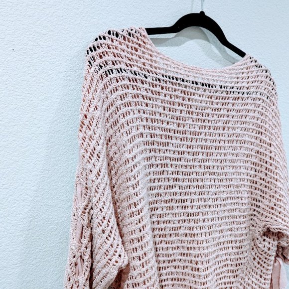 Dreamers Blush Pink Flowy Sweater/Shawl - Picture 2 of 5